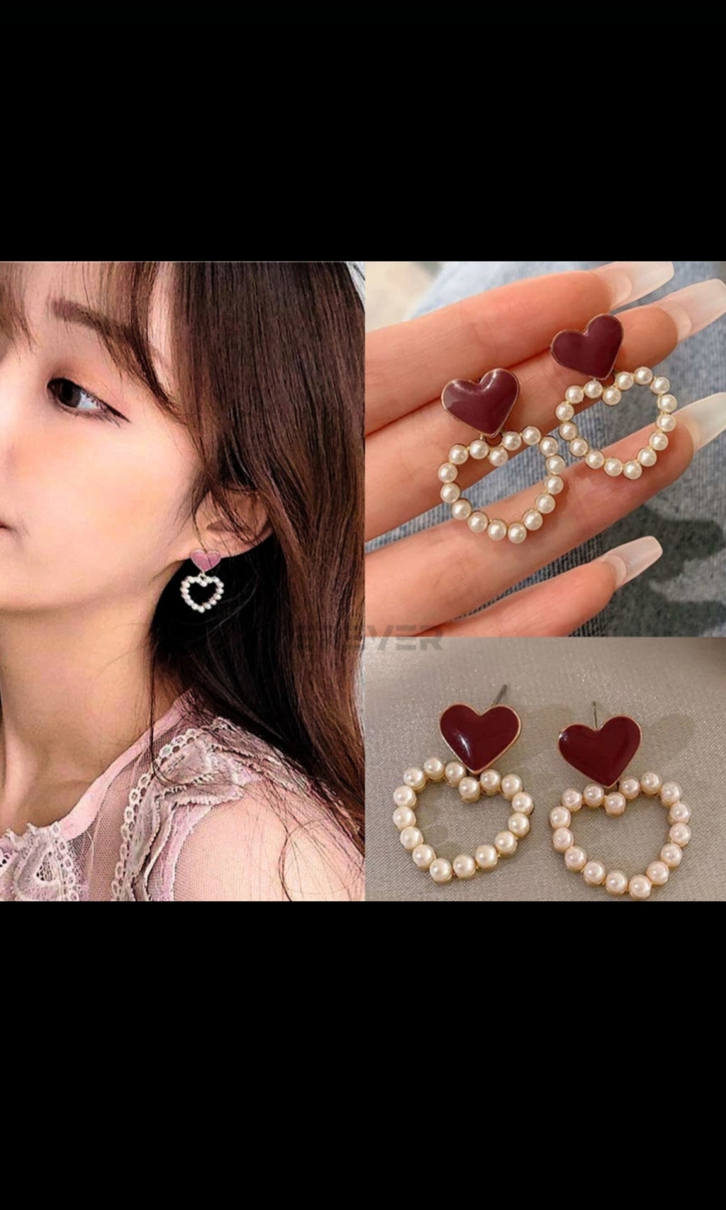 KOREAN HEART EARRINGS