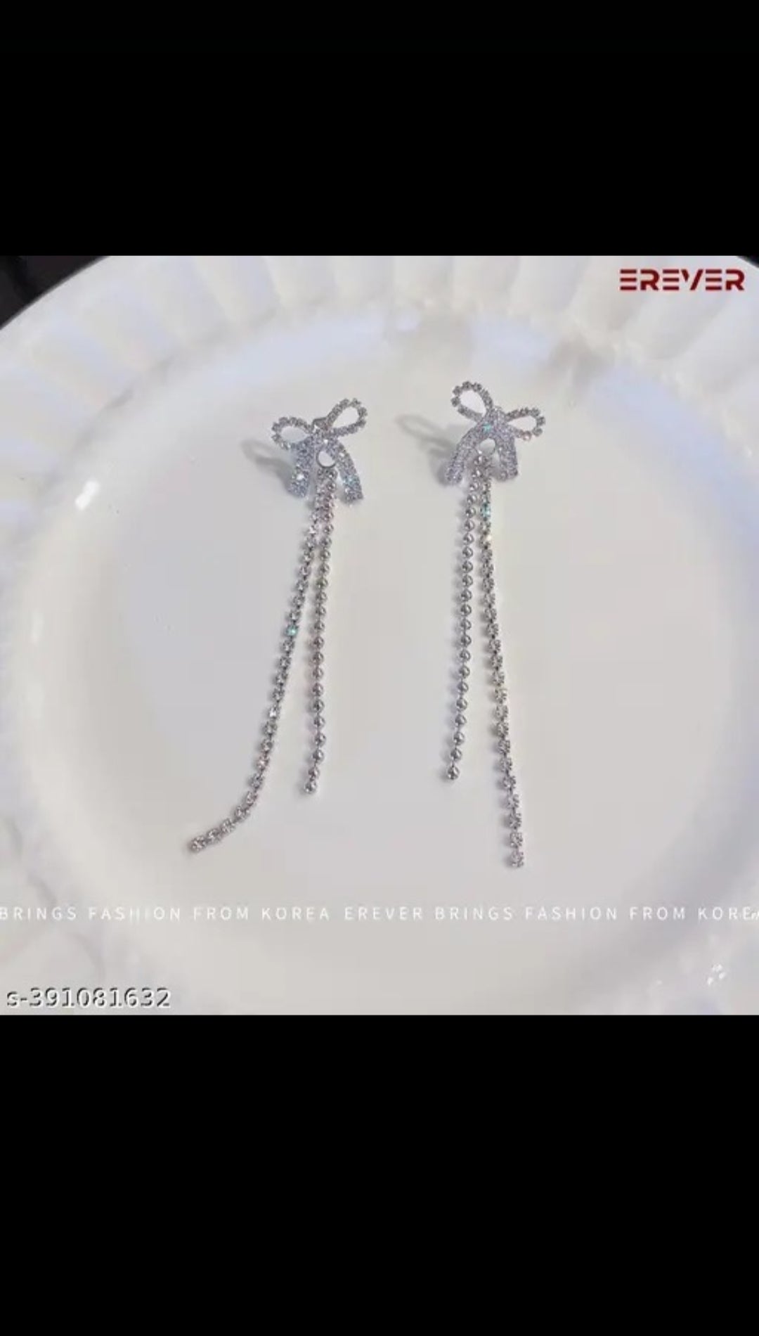 Bow dual korean earring