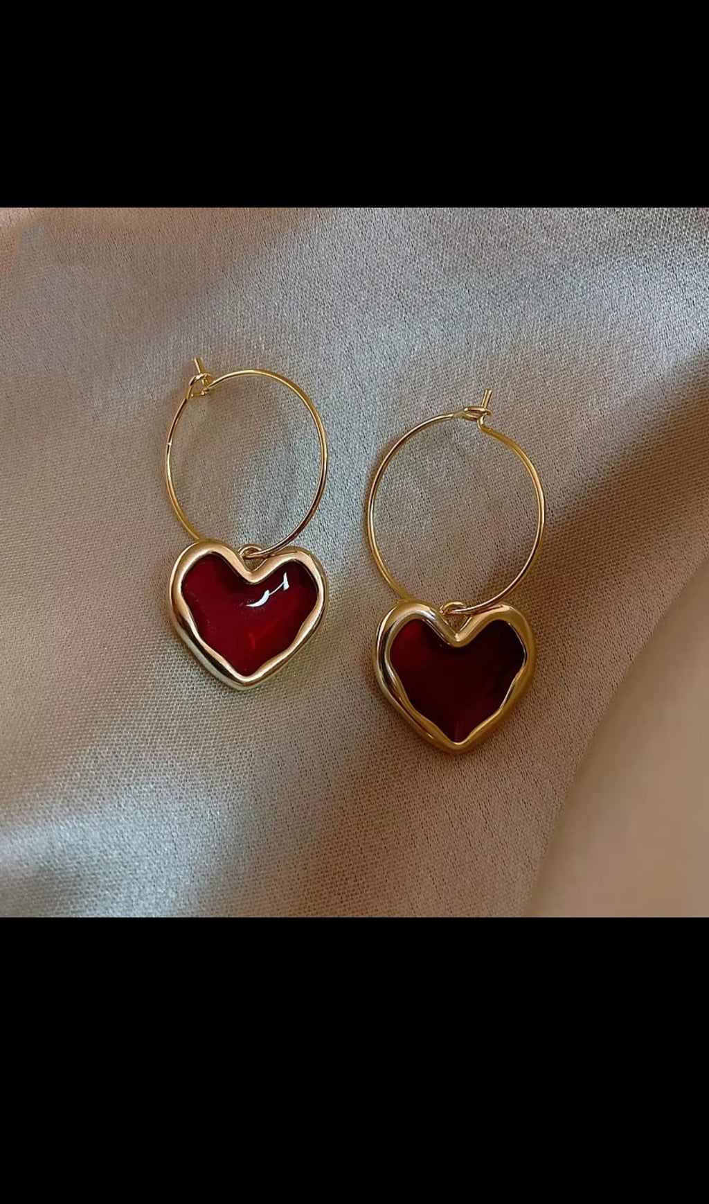 HEART hoop korean earring