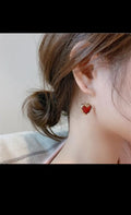 HEART hoop korean earring