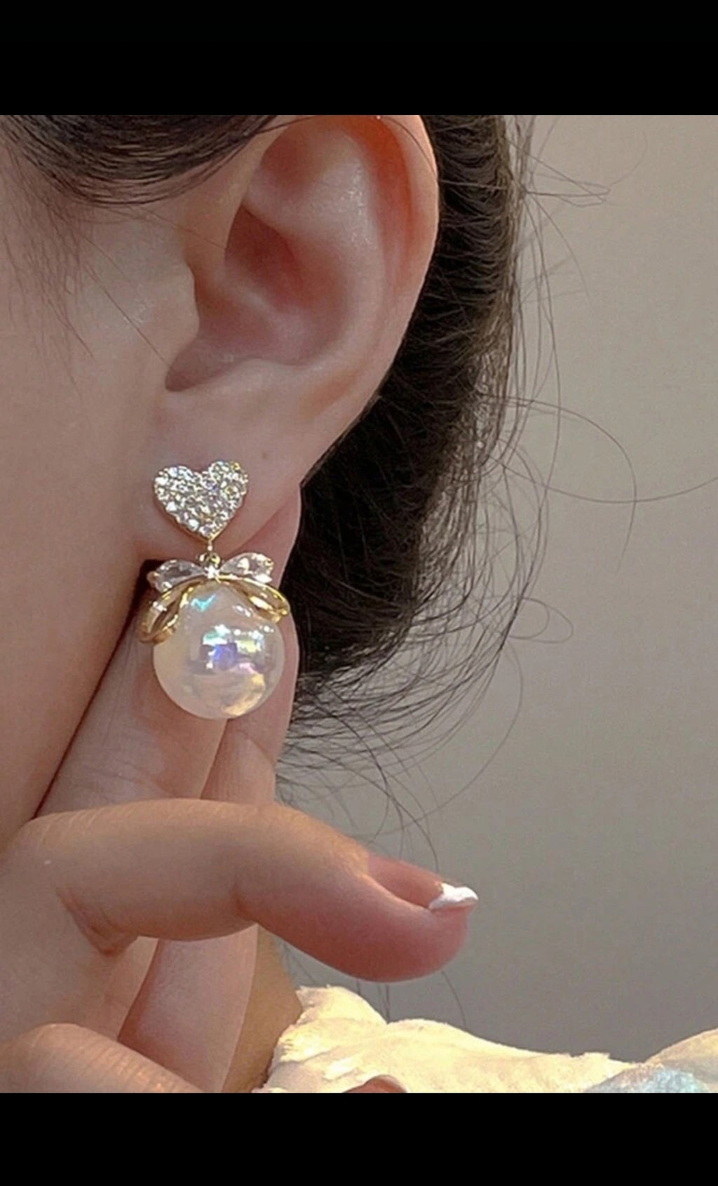 KOREAN bow earring